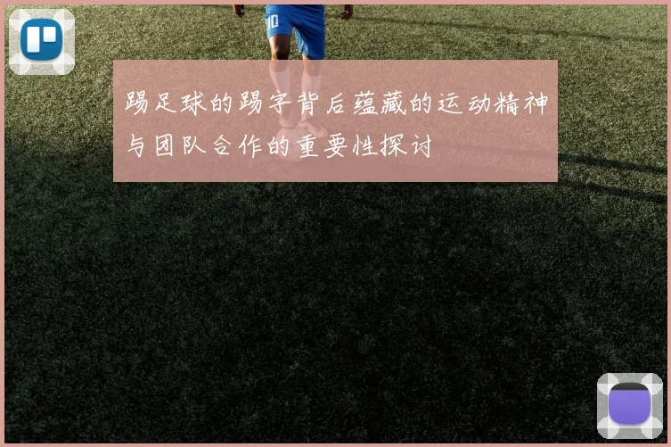 踢足球的踢字背后蕴藏的运动精神与团队合作的重要性探讨